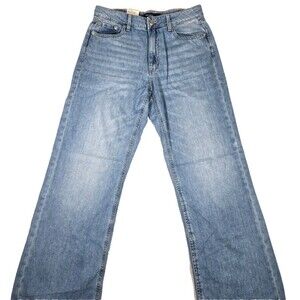 Aéropostale Low Rise Wide Leg Jeans Women's 8 Blue Rinse Denim New